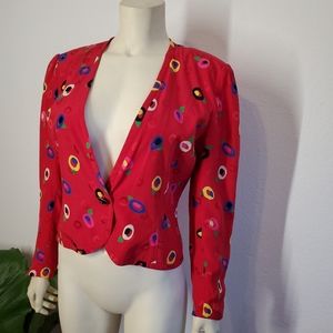 80s Ungaro Ter Colorful Red Jacket
